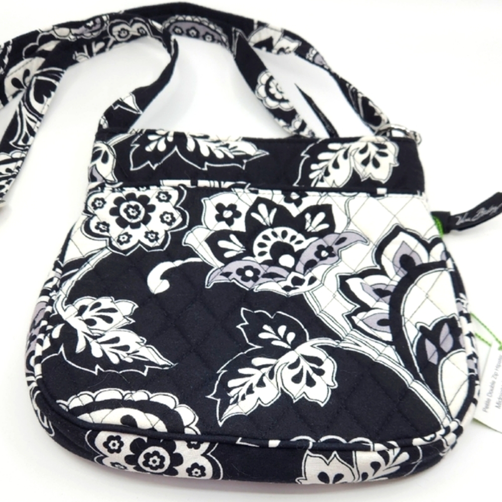Vera Bradley NWT Floral Black and White Crossbody - Picture 2 of 10